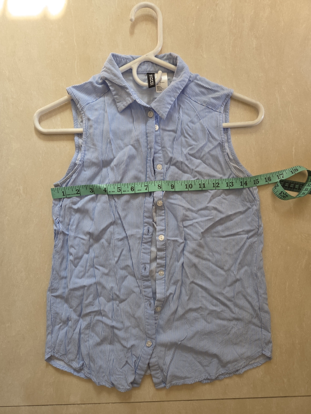 Sleeveless Button Down Tank Top